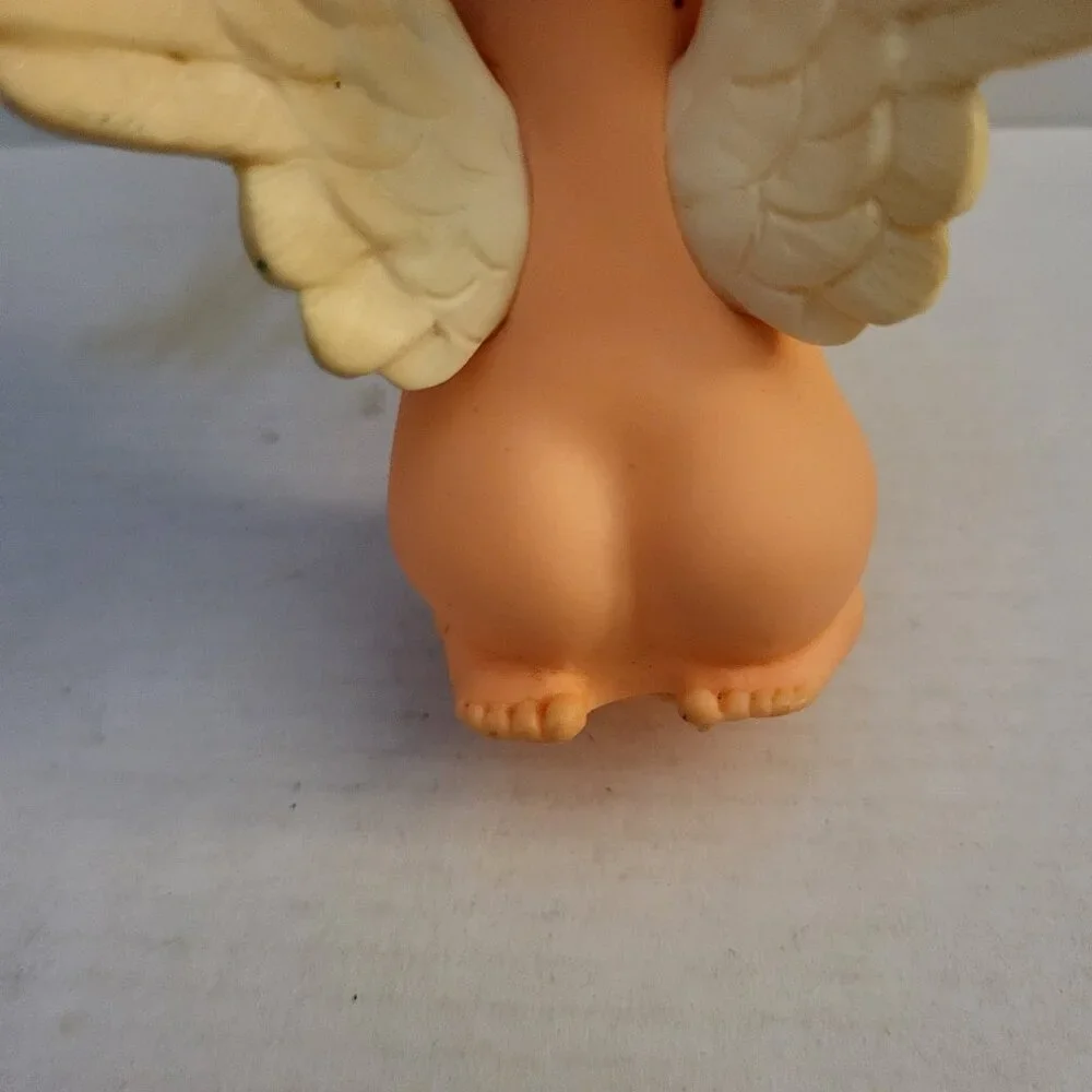 VTD 1970 Kamar Christmas Angel Big Eyes Ornament Doll Dark Hair Mod MCM Kitsch